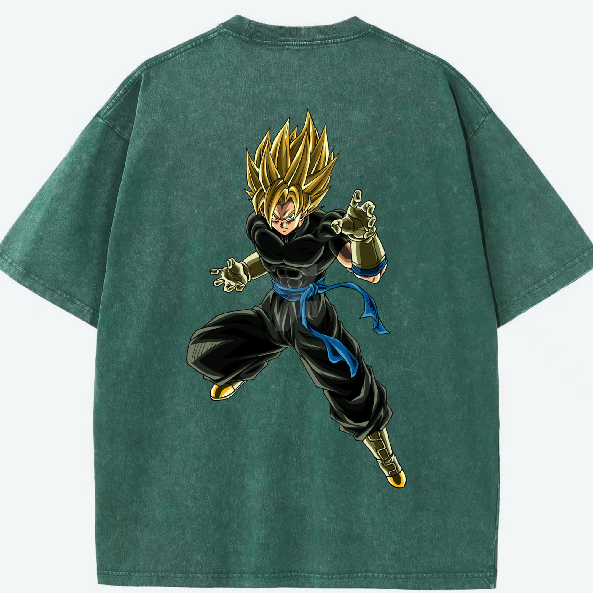 （画像用） ドラゴンボール ベジット DRAGON BALL Vegetto 綿100% ヴィンテージ風 半袖Tシャツ（背面プリント）